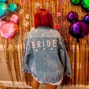 Custom Disney Bride Jean Jacket